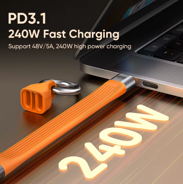 240W USB-C keychain cable