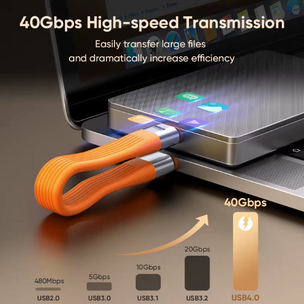 240W USB-C keychain cable detail